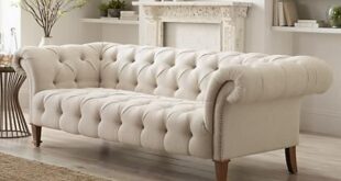 Tessa 90 3/4" Wide Tufted Beige Linen French Sofa - #2X200 | Lamps .