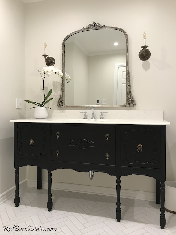 ANTIQUE BATHROOM VANITY for Single or Double Sink We Custom - Et