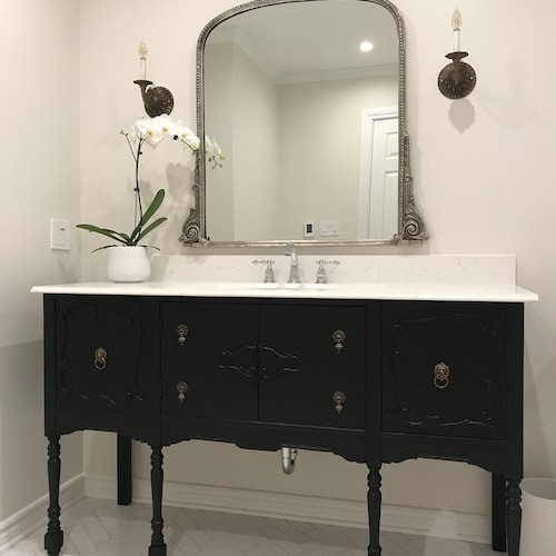 ANTIQUE BATHROOM VANITY for Single or Double Sink We Custom - Et