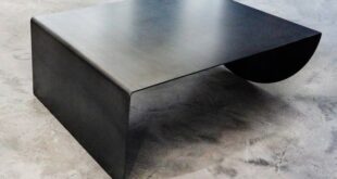 Asymmetrical Natural Metal Coffee Table Heavy Duty Raw Steel .