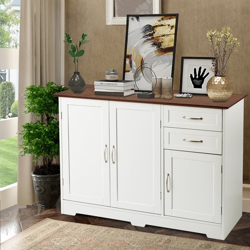 Costway Buffet Sideboard Kitchen Cupboard Storage Cabinet W/ 2 .