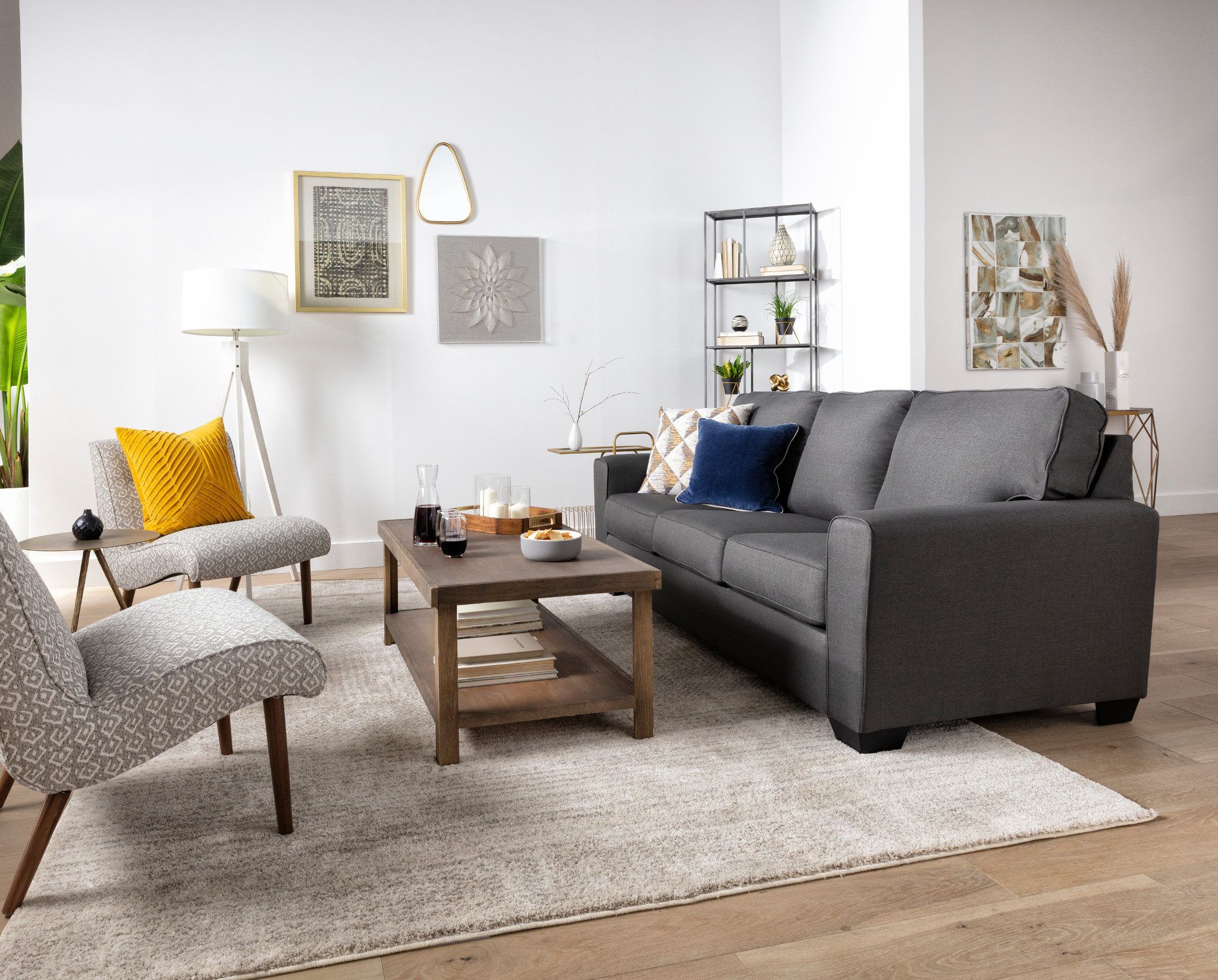 Upgrade Your Living Room with the Mcdade
  Graphite Sofa Chair