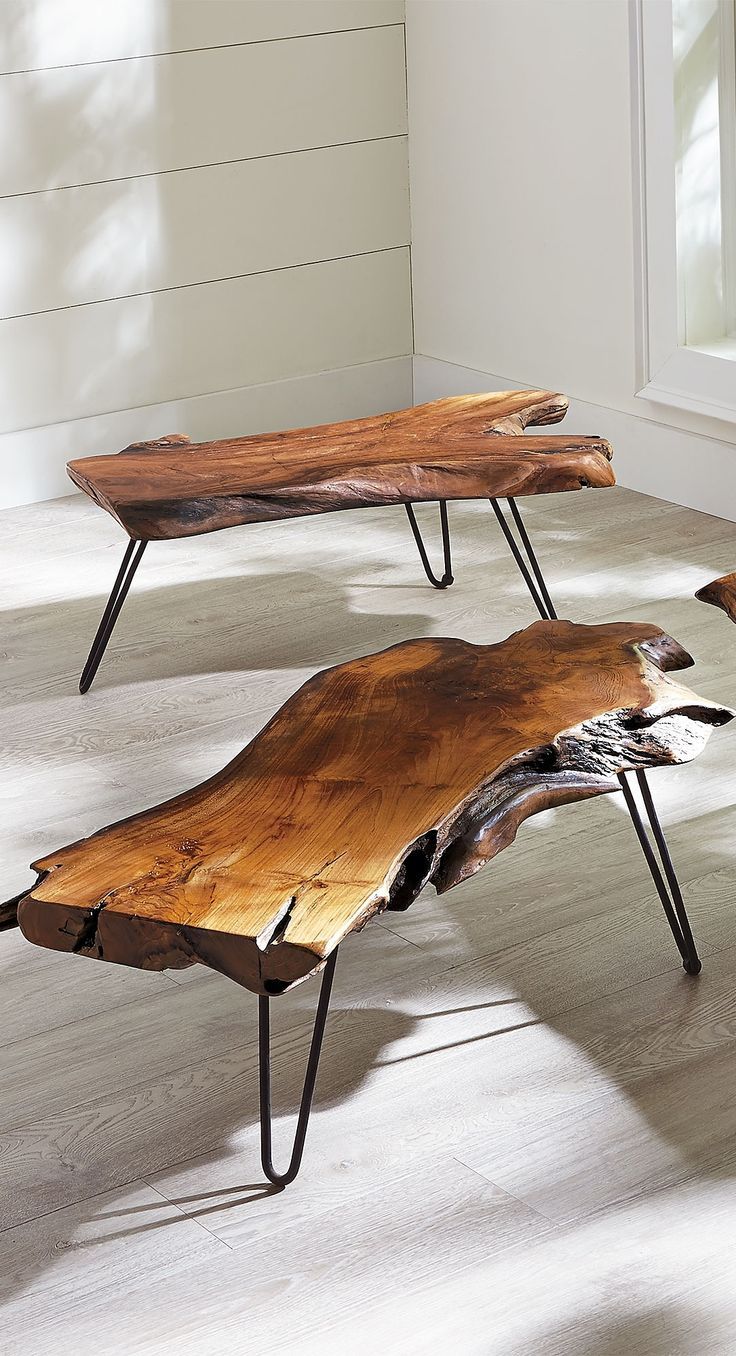 Stunning Live Edge Teak Coffee Tables for
a Natural Touch