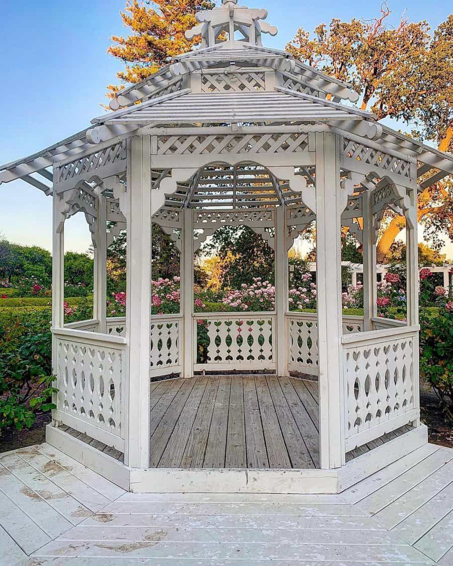 Charming  And Stylish White Gazebo