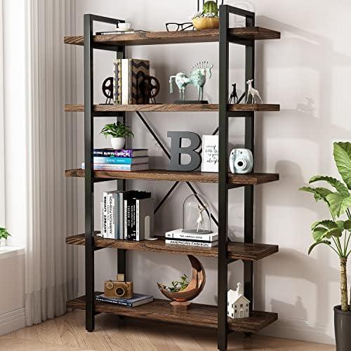 Exploring Rustic Elegance: Our Take on the 5-Tier Bookcase