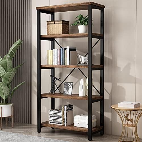 Exploring the Charm of Our 5-Tier Industrial Bookshelf