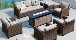 Transforming Outdoor Spaces: Our Experience with the 7-Piece Wicker Furniture Set