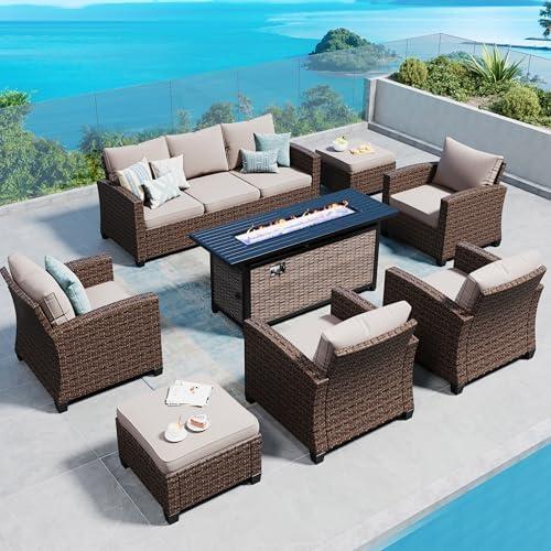 Transforming Outdoor Spaces: Our Experience with the 7-Piece Wicker Furniture Set