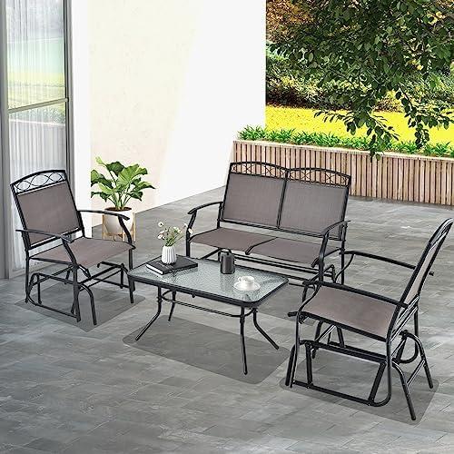 Transform Our ‌Outdoor Space with Giantex's 4-PC Glider Set!