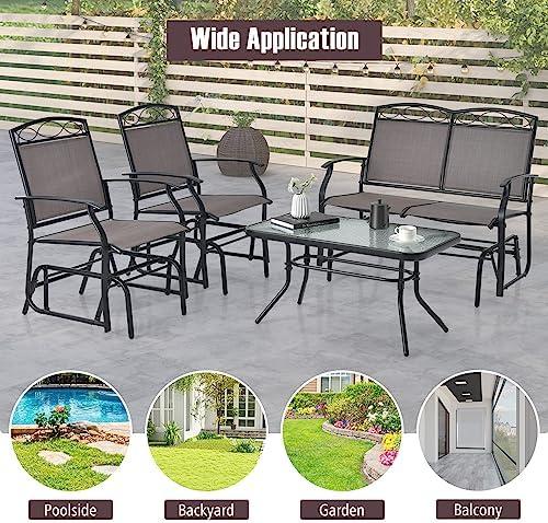 Transform Our Outdoor Space with Giantex's 4-PC Glider ‍Set!