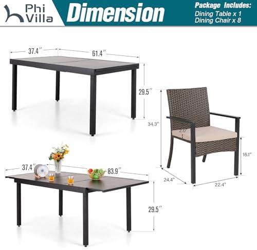 Elevate Our Outdoor Gatherings with PHI VILLA's Dining Set