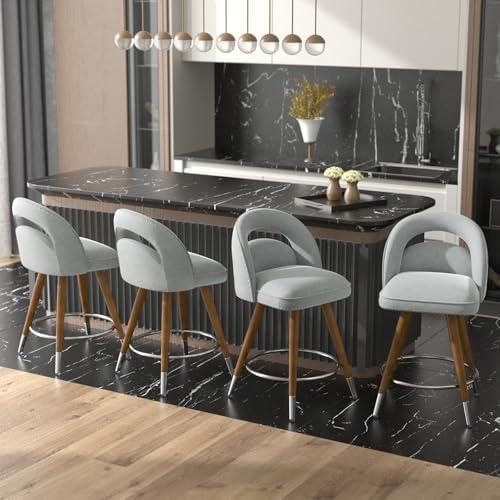 Stylish Velvet & Wood Bar Stools for Every Space