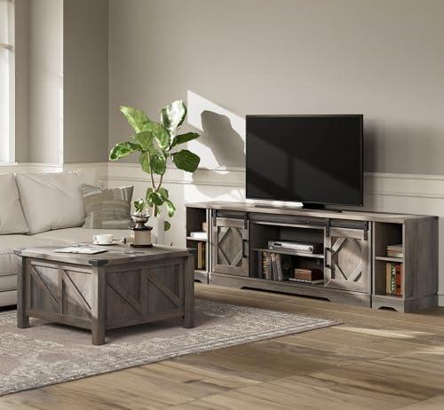 Discovering the WAMPAT Farmhouse TV Stand & Coffee Table Set