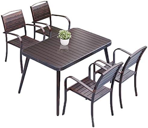 Stylish 5-Piece Outdoor Dining Set with Cushions and Table