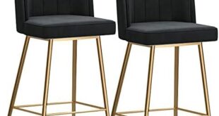 Modern Adjustable Velvet Bar Stools with Stylish Design