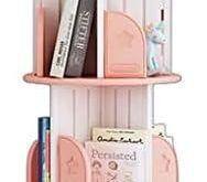 Discover the Charm of Our Pink Rotating Bookshelf for Kids!