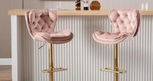 Spinning Elegance: Our Take on Haplized Velvet Bar Stools