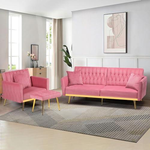 Cozy & Chic: Our Review of the Pink Tufted Velvet Sofa Set