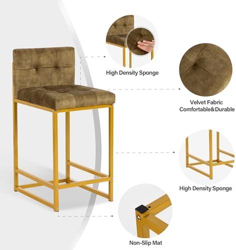 Elevate Our​ Space: Reviewing⁤ GIA's Luxe Green Bar ​Stools