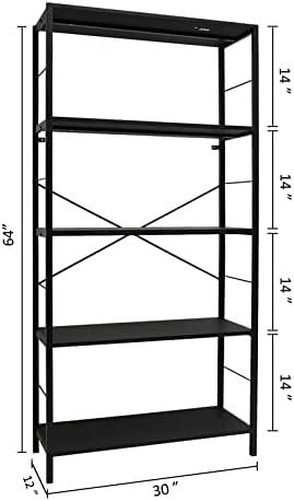 Elevate Our Space: A Review of eHemco's Rustic 5 Tier Bookshelf