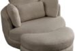 Stylish Soft Fabric Lounge Chair with Storage and Comfort