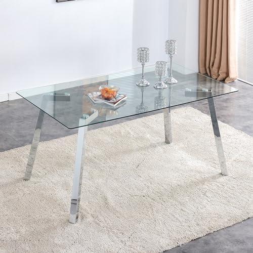 Elevate Dining with Modern Glass‌ & Wood Table Designs!