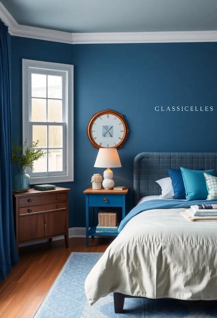 Classic blues: ⁢The Allure⁢ of Navy and Sky for ‌a Cozy Vintage Retreat