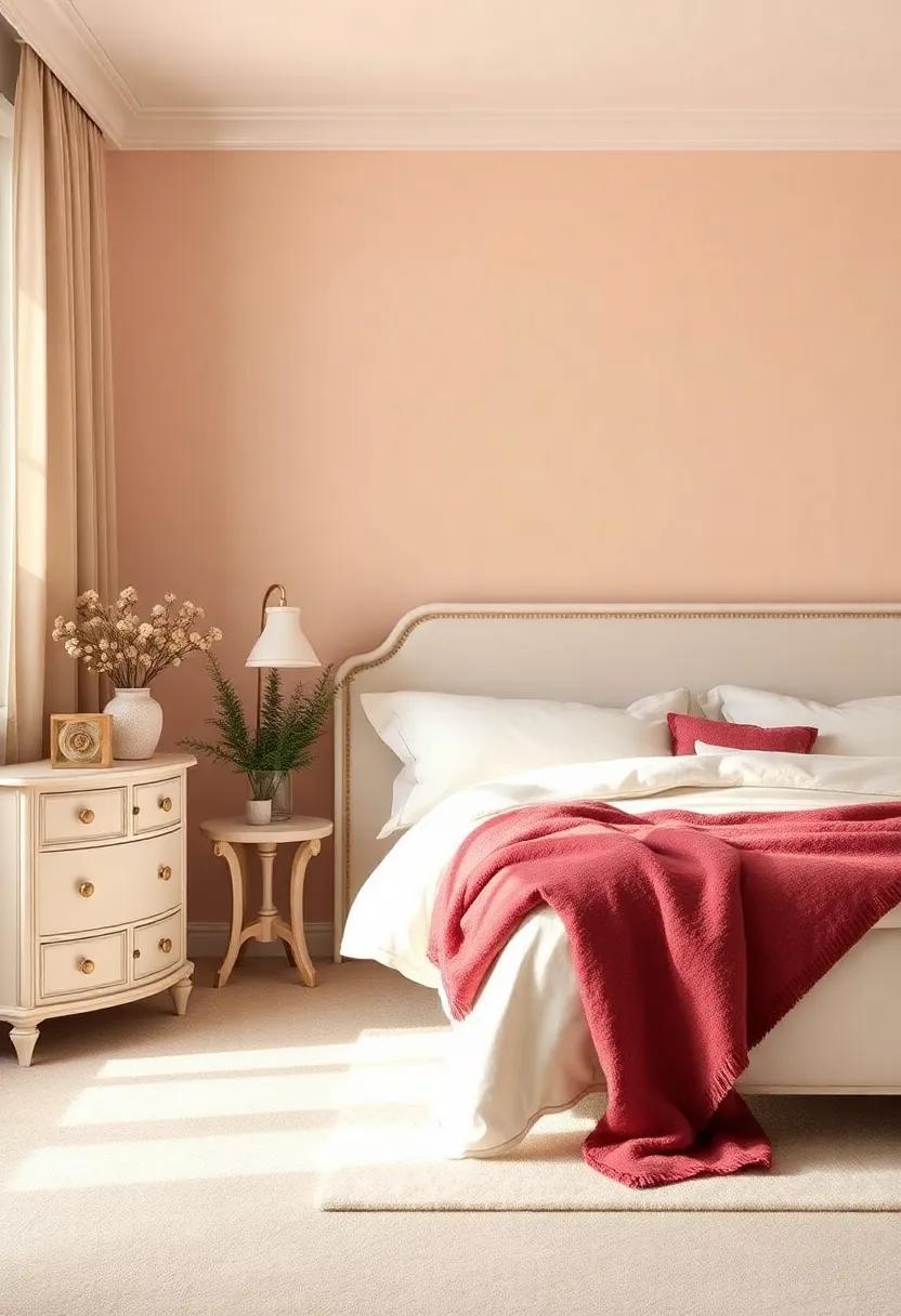 Elegant Accents:​ Introducing Creamy Beiges with Deep berry⁣ Tones‍ for Depth