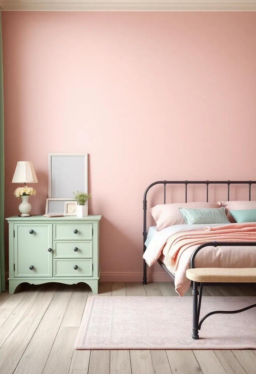 Whimsical Pastels: Soft Pink and ⁣Mint Green for a Charming Vintage Vibe