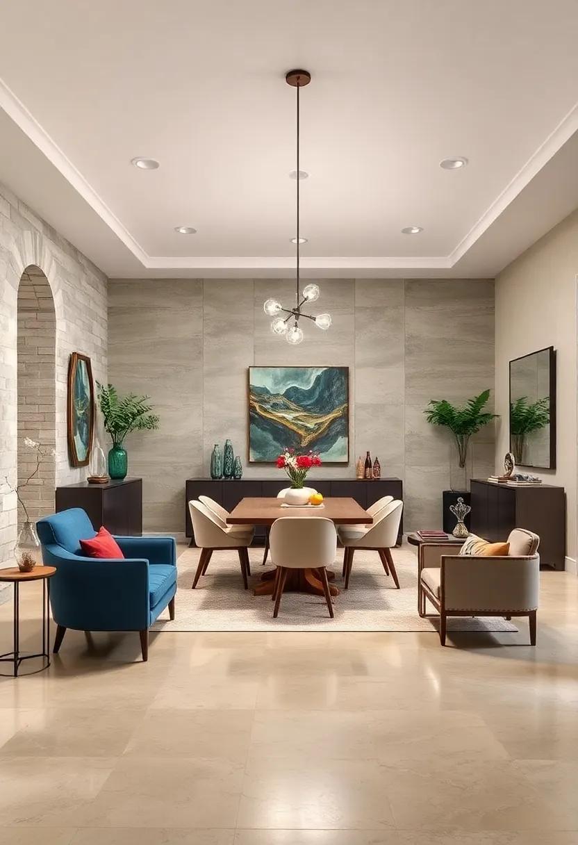 Create a Focal Point: Establish ⁢a ​central feature, whether it’s a dramatic light fixture or⁢ an eye-catching piece‍ of art, to draw attention​ and create a cohesive look