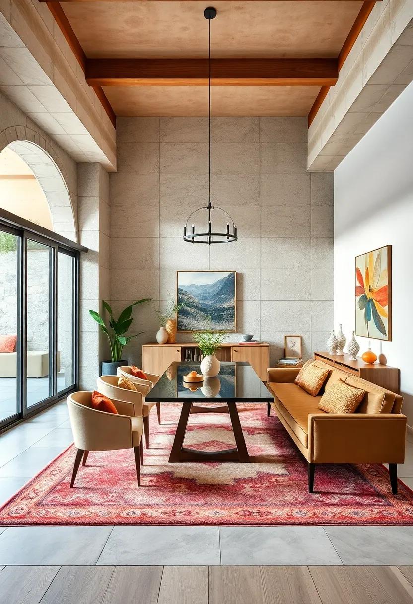 Utilize Area Rugs:⁢ A well-placed area rug⁤ can​ ground the space, ‍define‌ the dining area, and add warmth and texture to your room