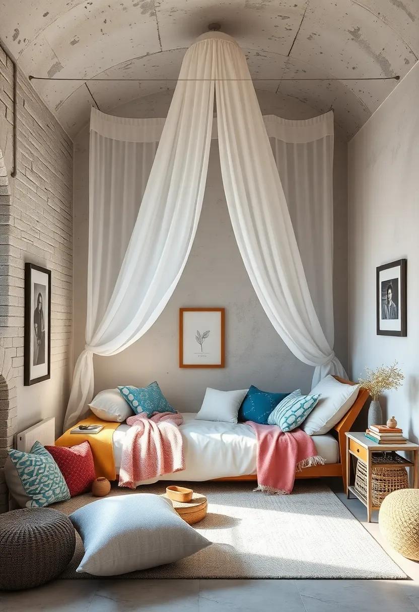 Cozy Reading Nook: Design ⁤the area beneath the ⁤canopy as a ‌cozy reading nook‌ with cushions and soft blankets to encourage storytime