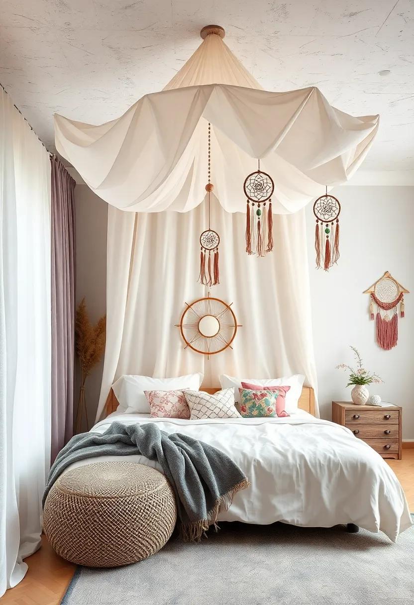 Dreamcatcher Accents: incorporate dreamcatchers hanging from the canopy ‍to add⁢ a bohemian flair and‍ promote sweet dreams