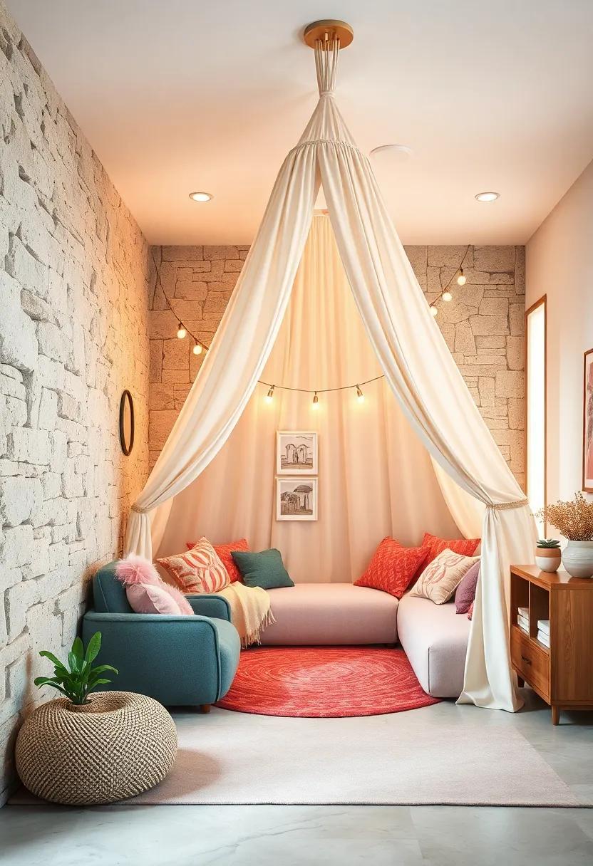 Miniature Teepee: Create⁤ a teepee-style canopy in the ⁤corner of the⁢ room,providing⁣ an intimate​ nook for reading or imaginative play