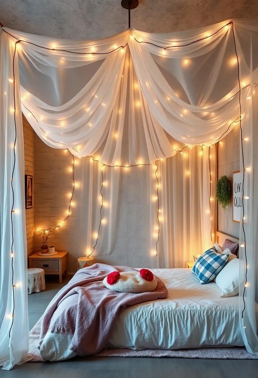 Whimsical Fairy Lights: Drape soft fairy lights within⁣ the canopy for a⁣ twinkling night sky effect that ‍creates a ⁤magical ambiance