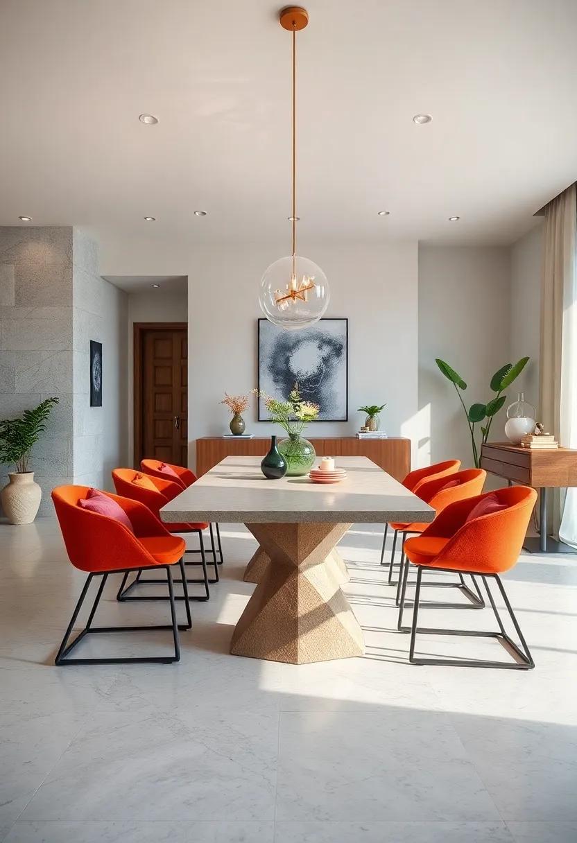 Incorporating Bold Colors for a Striking Dining Table Aesthetic