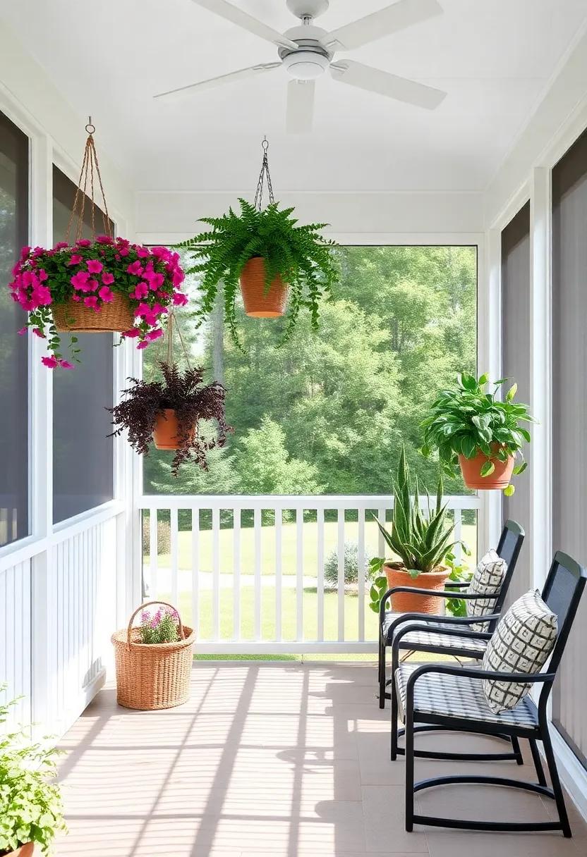 Enhance Your ⁢screened Porch with Seasonal Plant Arrangements