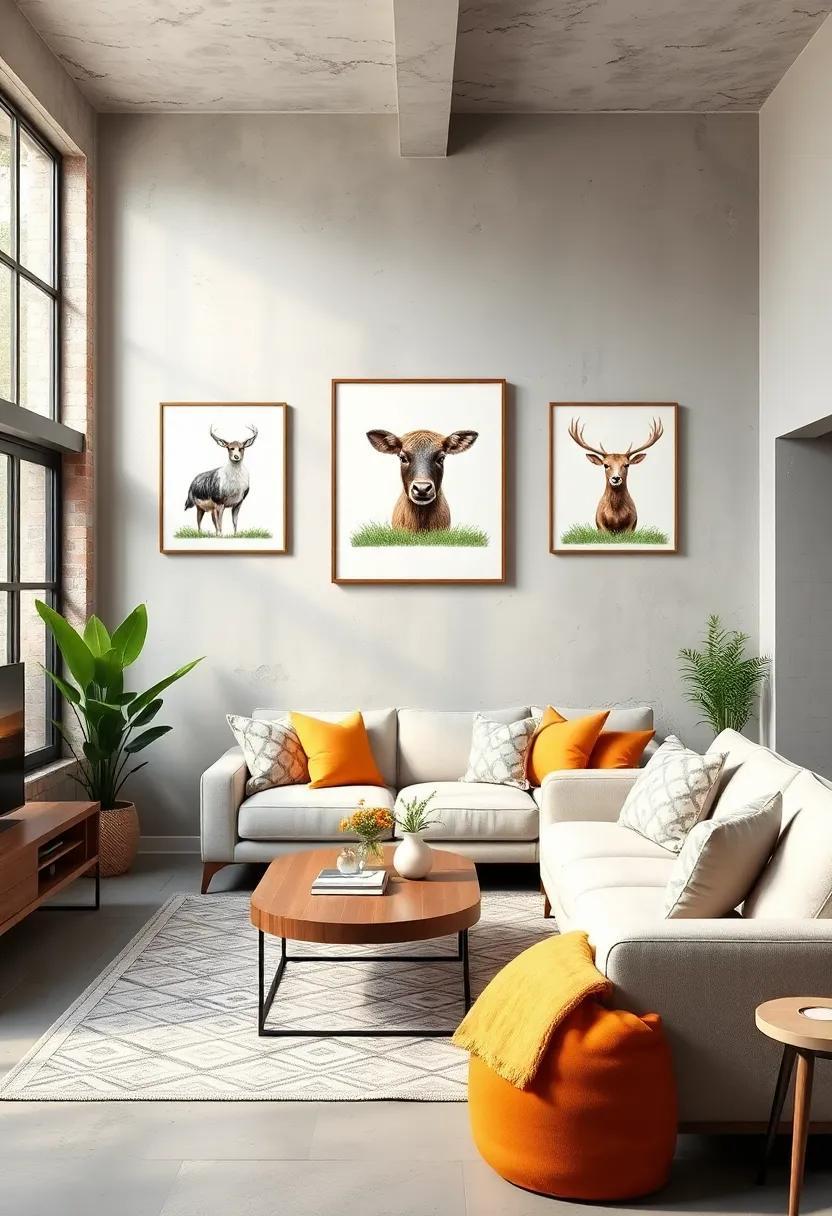 Charming Farmhouse Wall Art: Elevate Your Space with Adorable Animal Prints