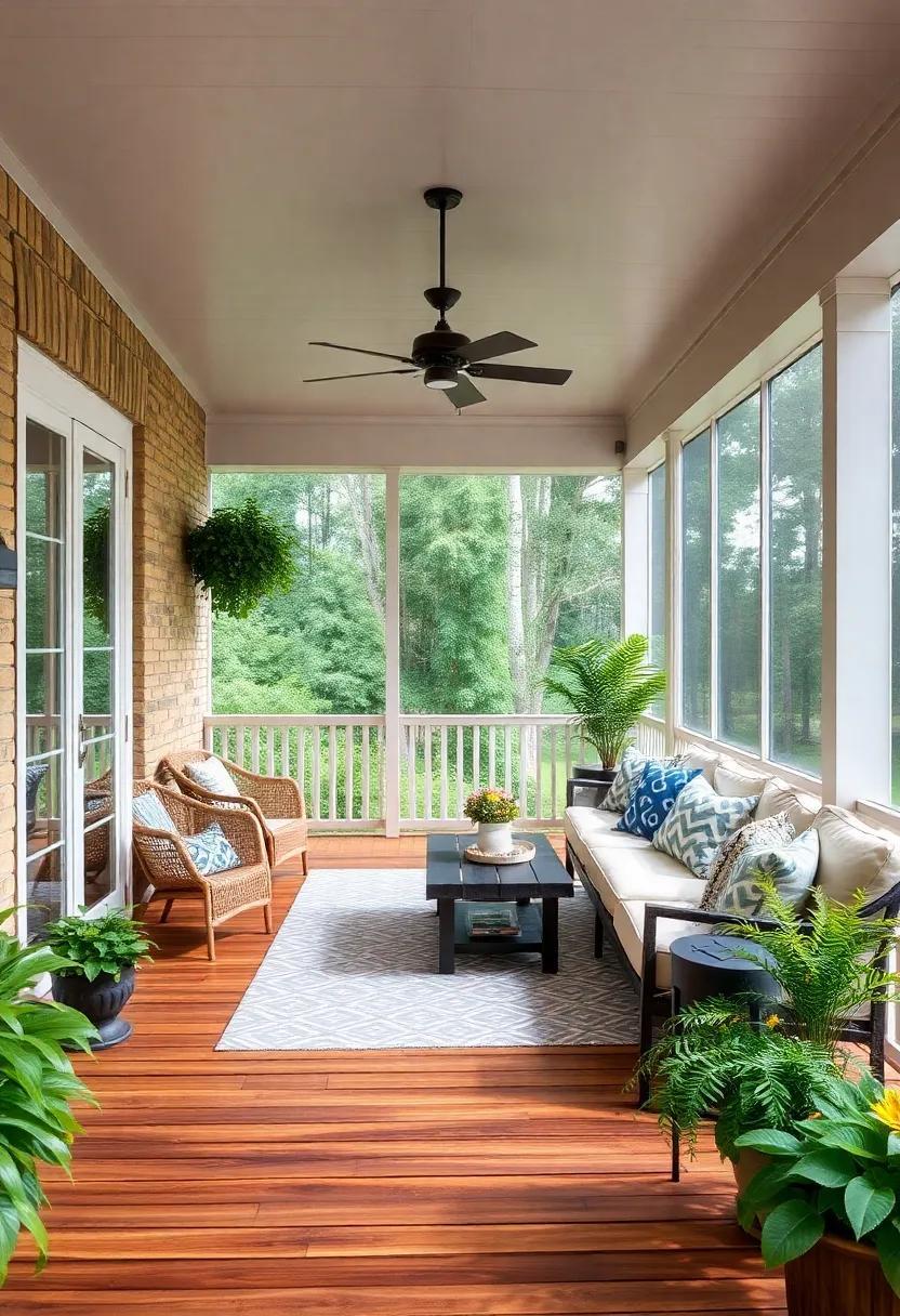 28 Stunning Screened Porch Flooring Ideas Featuring Beautiful Wooden Decking