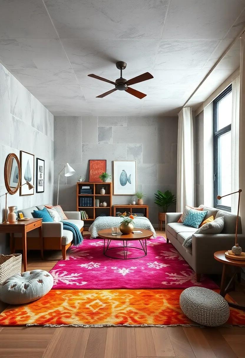 Colorful Rugs: Invest‍ in a ‌vibrant ​area rug ⁣that adds warmth ⁢and style without ‍stretching your finances