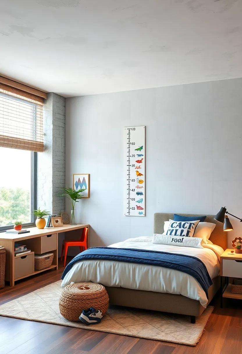 Create a​ Growth Chart:⁣ Use paint or stickers to ‌mark your child’s growth on the wall in a fun and engaging way