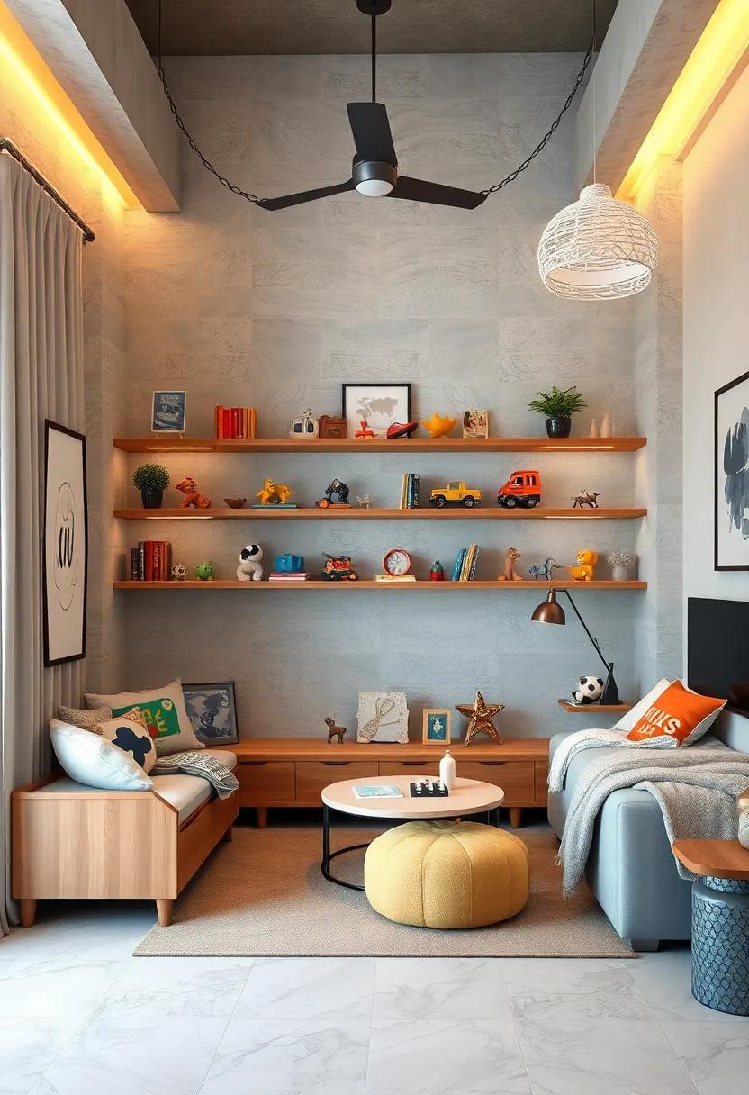 Display Collections: Showcase your child’s favorite ⁢toys ​or hobby items⁤ on shelves for a personalized touch