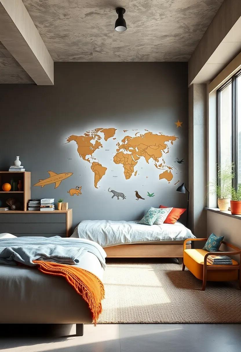 Interactive Wall Decals: Use removable decals that boys ⁤can interact with,⁢ like maps or animals, for a playful touch