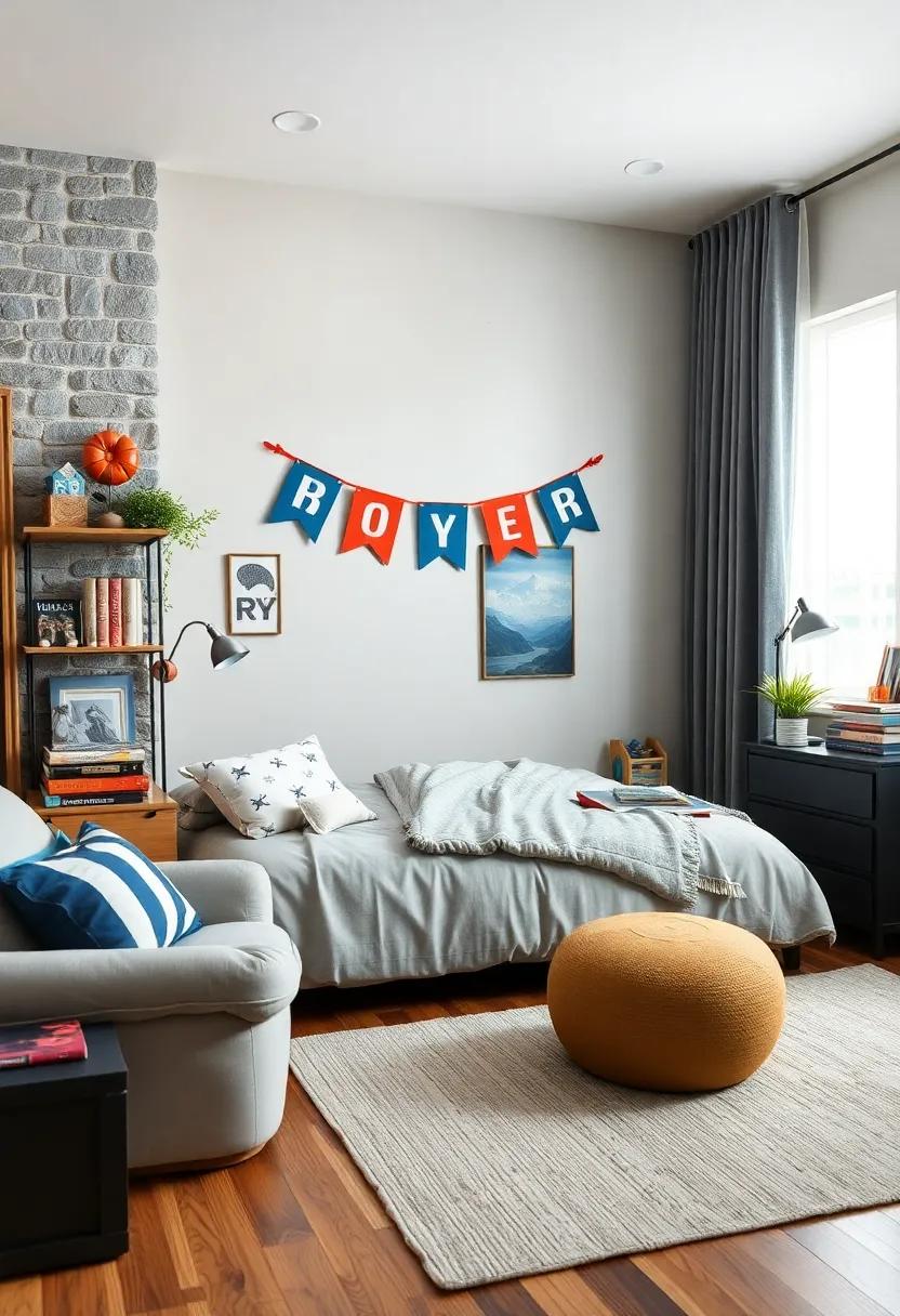 personalize with ⁤Name Banners: Craft a name ‍banner⁤ using scrapbook paper​ and ⁢ribbons to ⁢make ⁤the ⁣space feel special