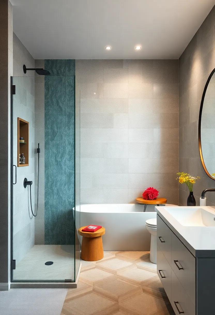 bold Accent Tiles to Elevate Your Shower Area Aesthetically