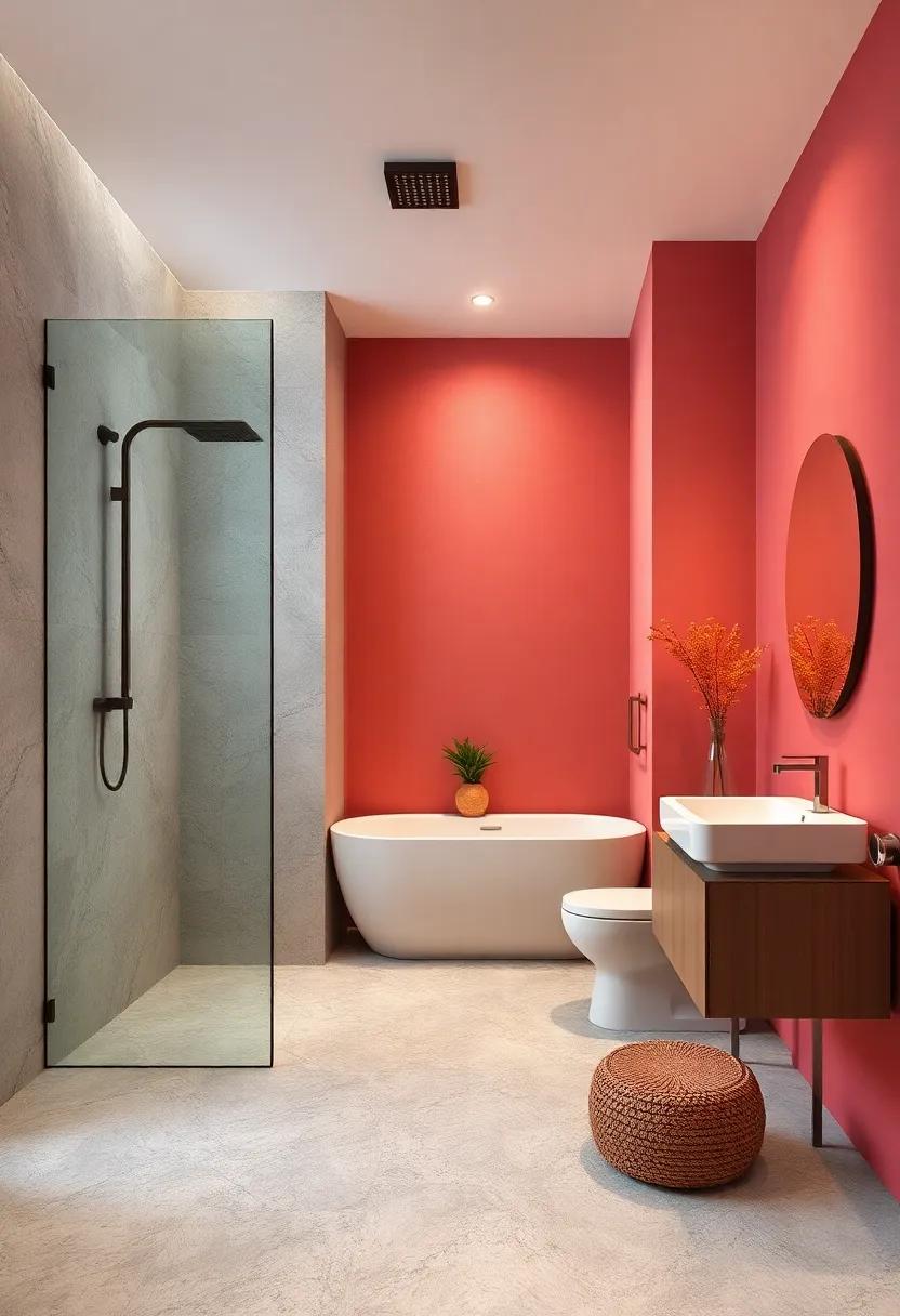 color-Block Walls: Creating a Bold Statement in Your⁤ bathroom