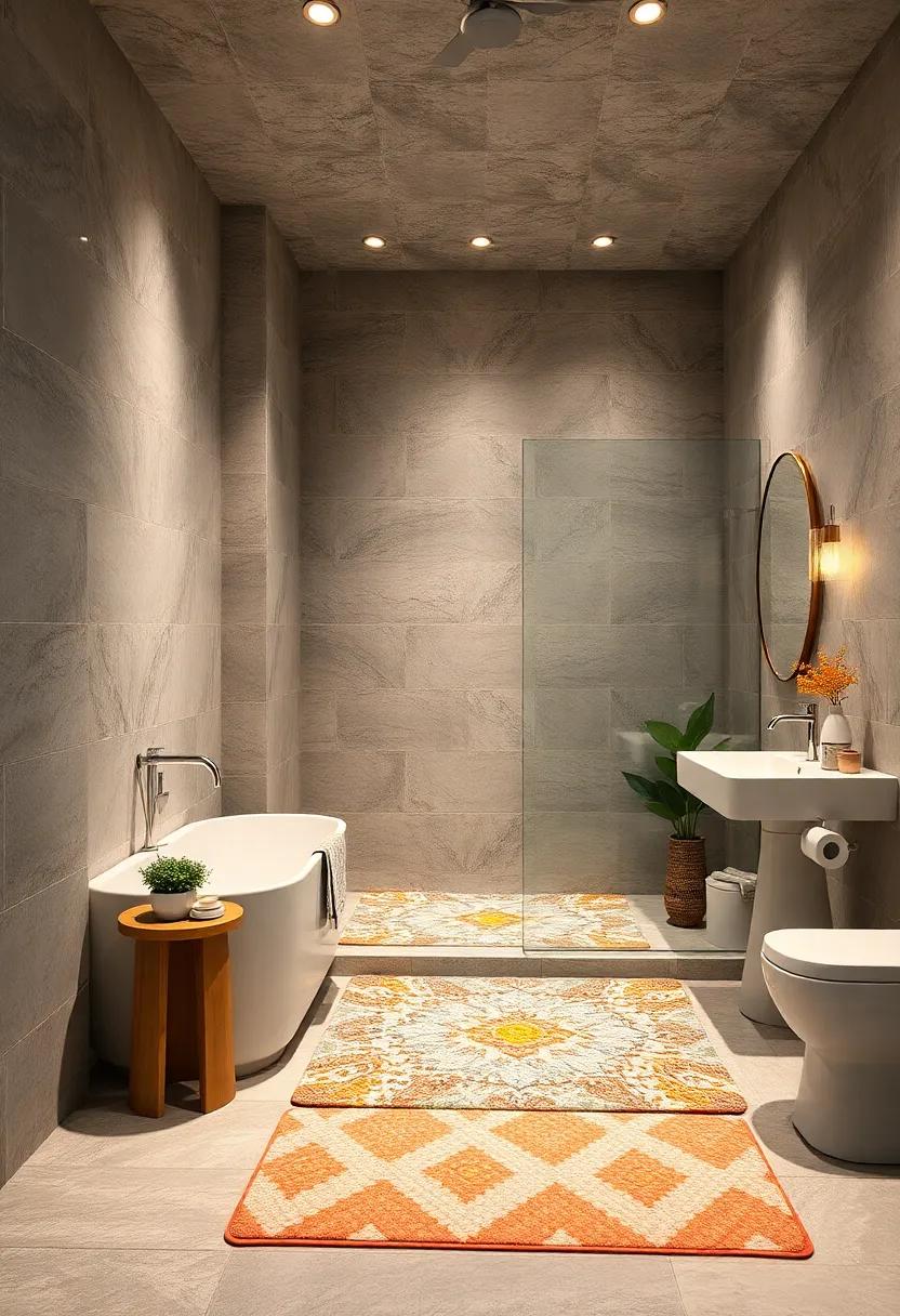 Layered Shower ‍Mats ⁣for⁤ Comfort and Style Underfoot