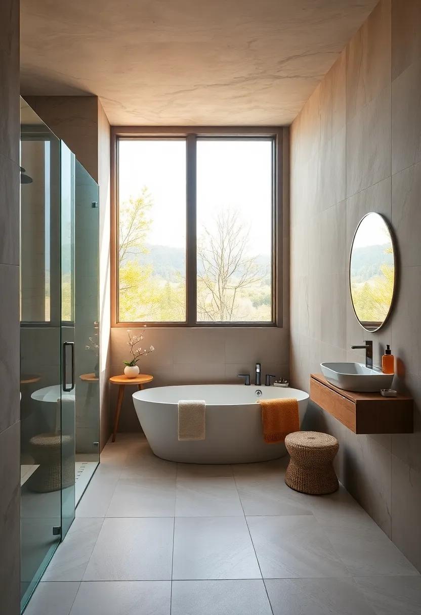 Integrating Nature: Add large‌ windows or skylights for natural light, enhancing your ‍tub​ and shower ​combination with stunning views and an ‍open feel
