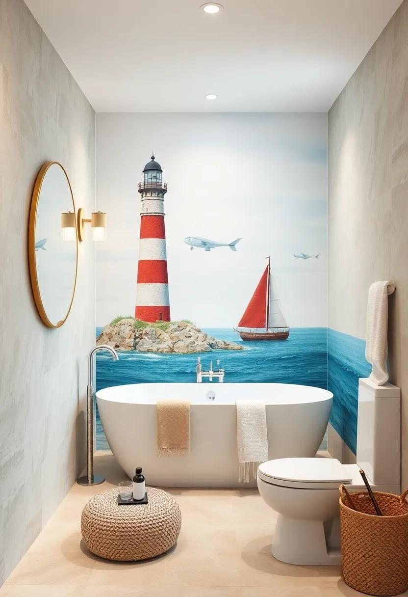Lighthouses and Sailboats: Feature murals or artwork of lighthouses and sailboats to create a sense of adventure and exploration