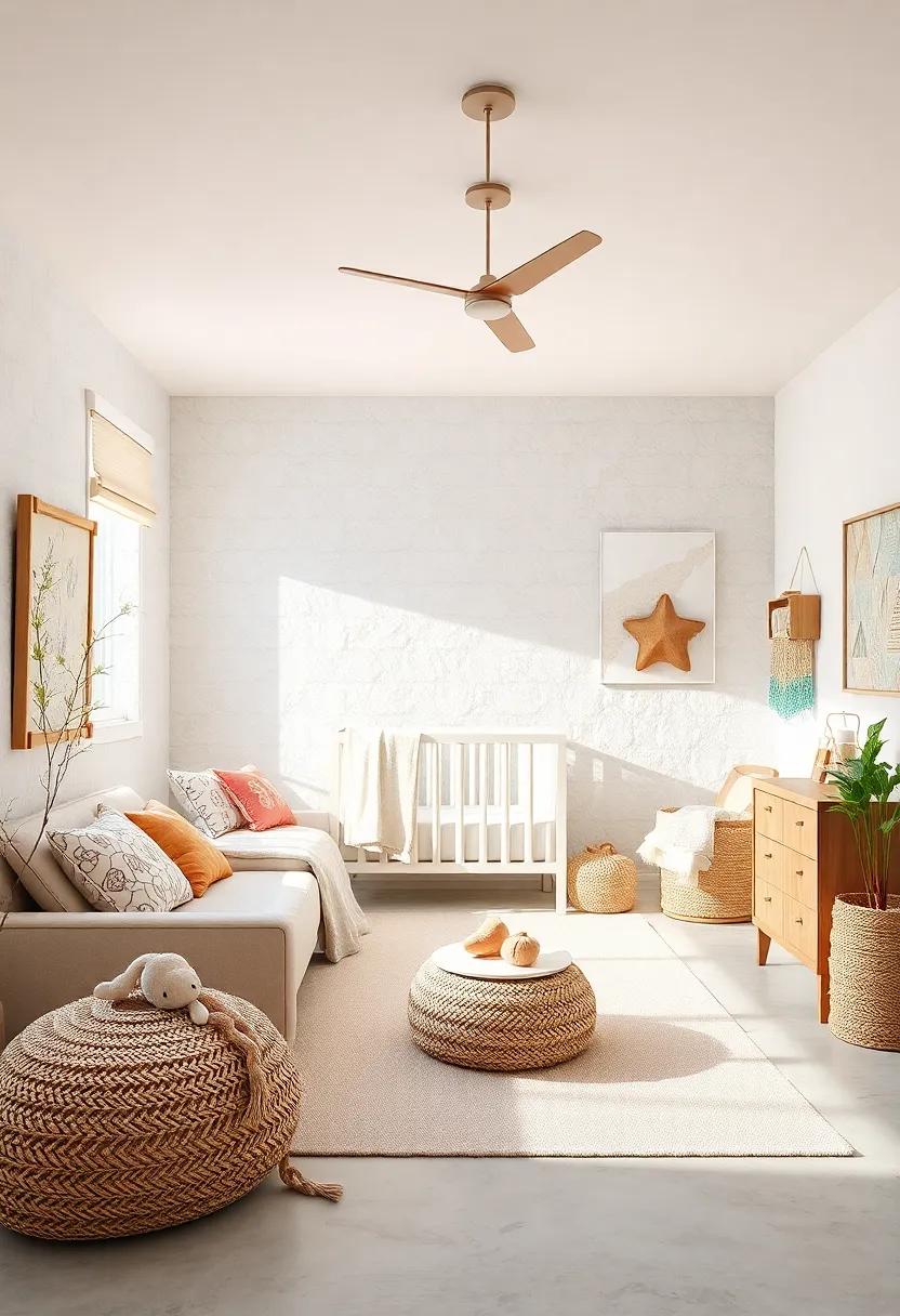 Soft Textures and Natural Materials for a Cozy ‍Coastal Nursery Retreat